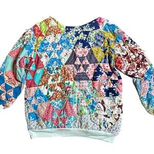 K.A.S. Original ~ Handmade ~ Texas ~ Women’s Large ~ Multi-Quilted Sweater